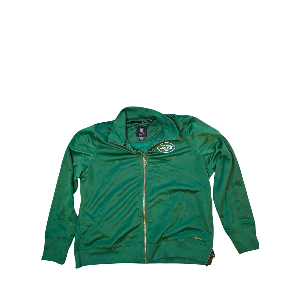 NFL MSX Michael Strahan New York Jets Green Track Jacket Size XXL